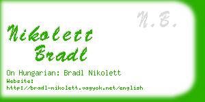 nikolett bradl business card